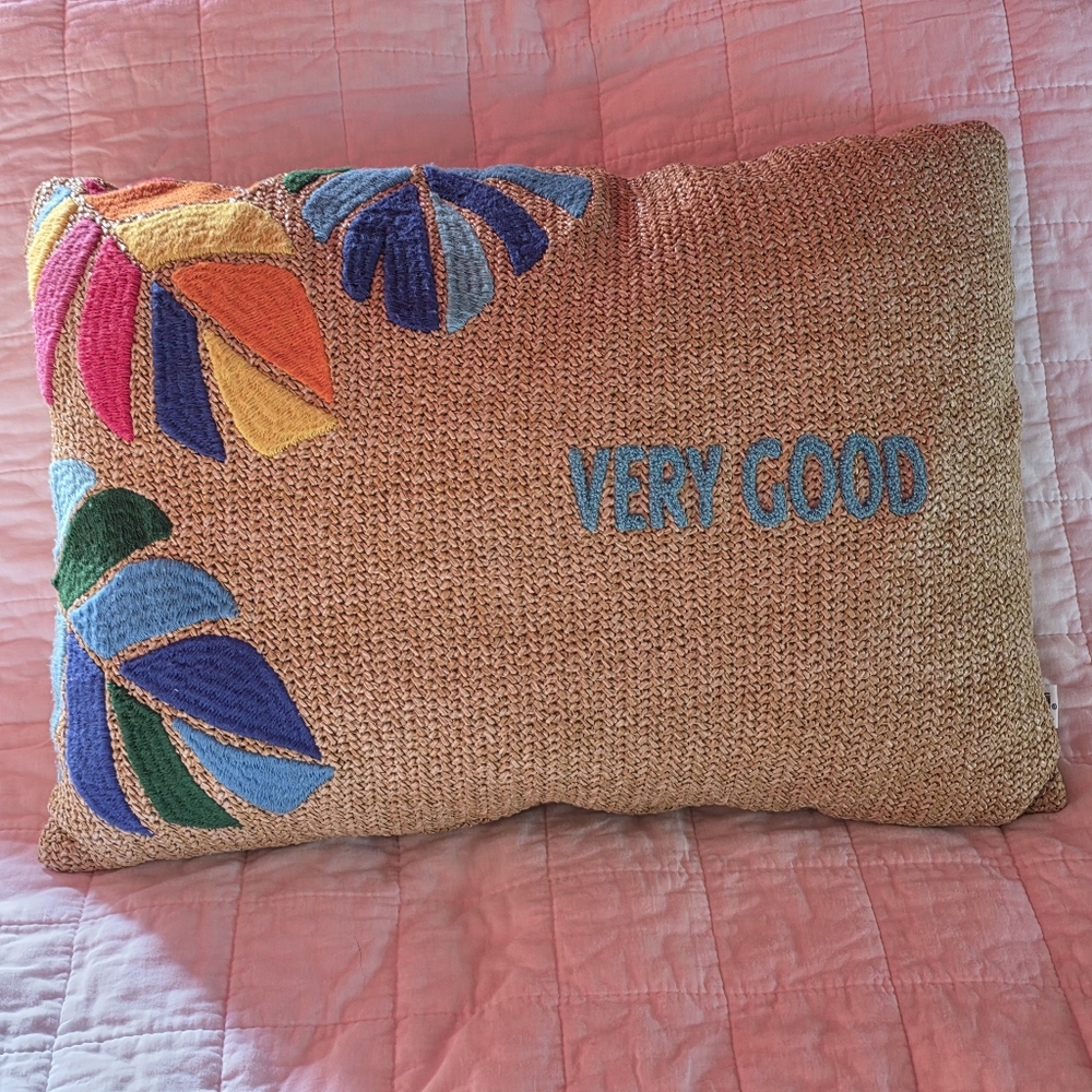 Tabitha Brown Vibrant Embroidered Pillow